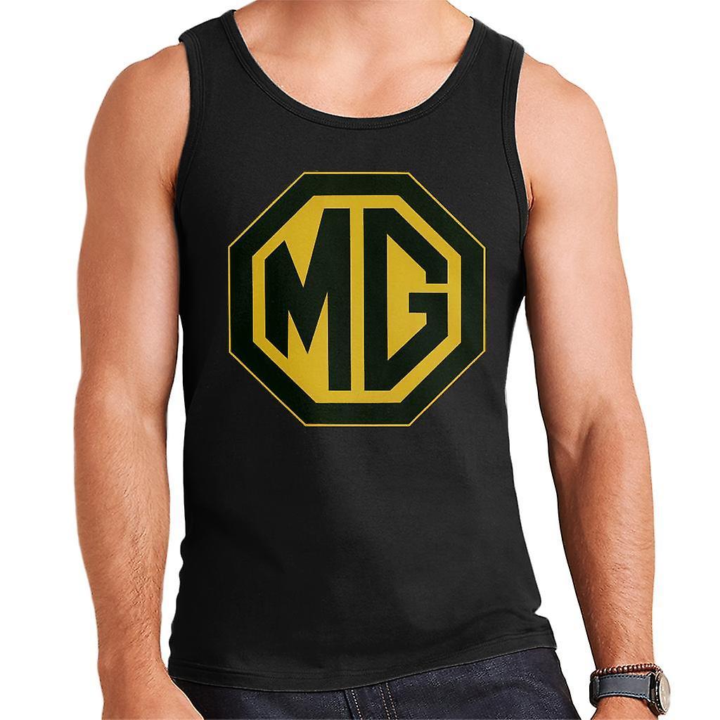 MG Black And Gold Logo British Motor Heritage Men's Vest Large