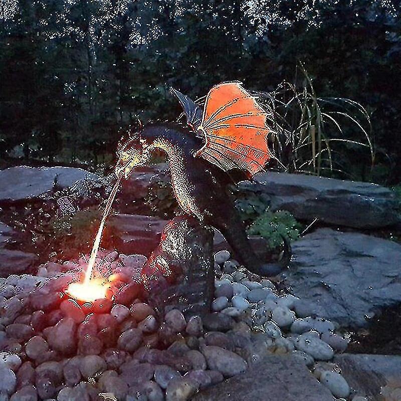 Precision Casting Fire-breathing Dragon Sculpture Waterscape Resin Fountain Majestic Dragon Sculpture Home Garden Decoration