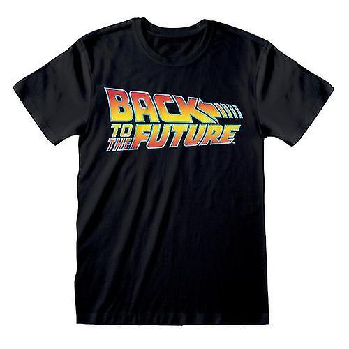 Back To The Future Unisex Adult Vintage T-Shirt Black S