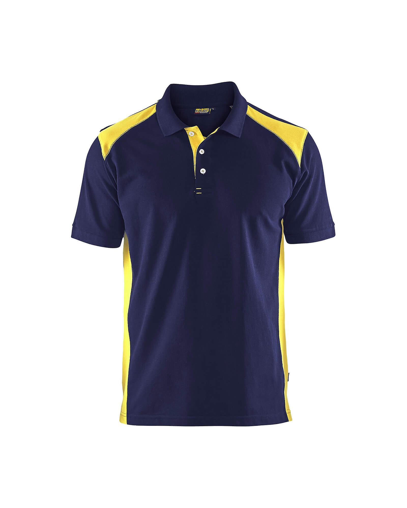 Blaklader 3324 work polo shirt - mens (33241050) - (colours 2 of 2) Navy blue/yellow Xxxl