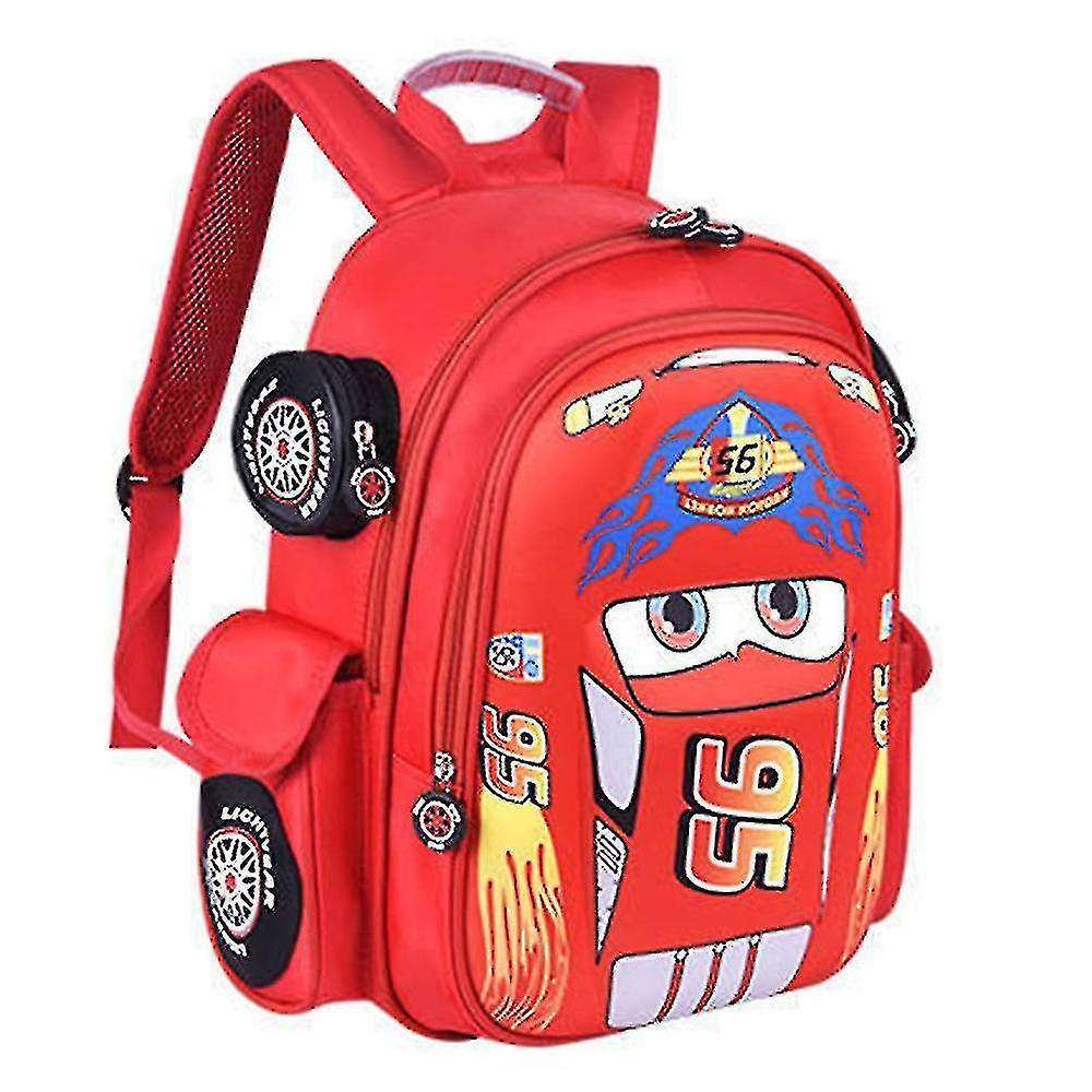 unbrand Toddler Cars Lightning Mcqueen 3d Backpack Waterproof Lightweight Truck Car Elementary Student School Bag Kindergarten Bookbags For Boys Gi...