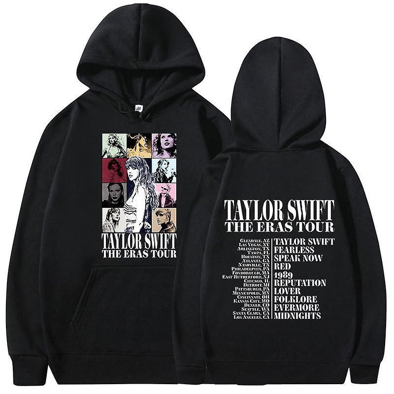 Bean Taylor-Swift Hoodie TS The Eras Tour Fans Hoodie Xmas Gifts Idea Black L