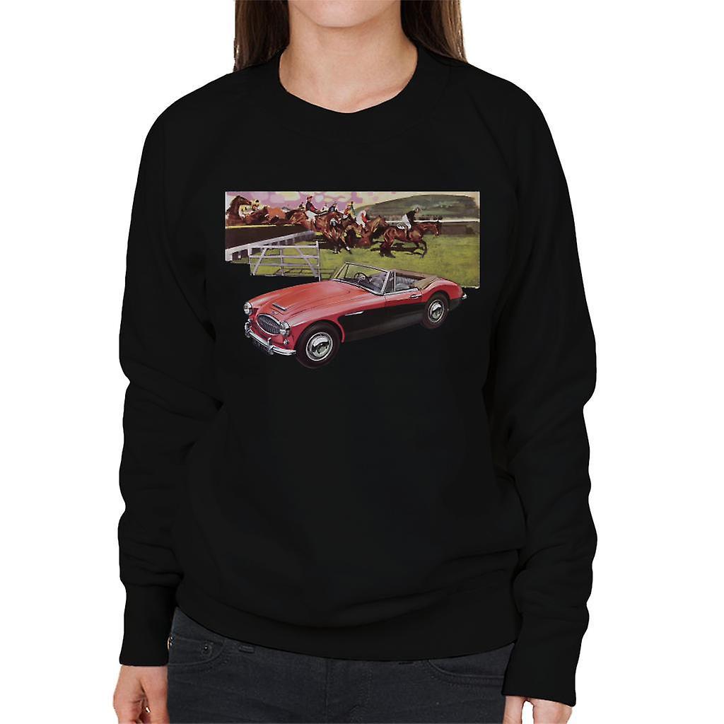 Austin Healey Sports Horses Jump British Motor Heritage Women's Sweatshirt Black XX-Large