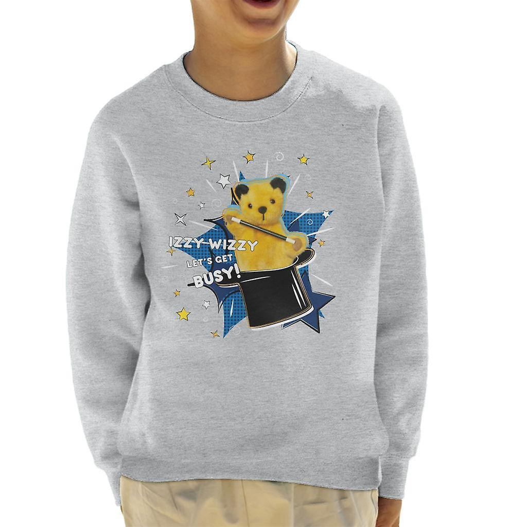 Sooty Top Hat Izzy Wizzy Let's Get Busy Kid's Sweatshirt Heather Grey X-Large (12-13 yrs)