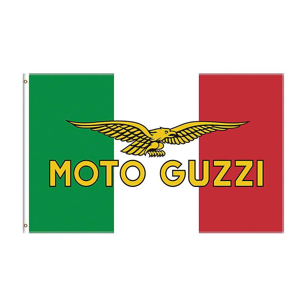 Bicaco 3x5 Ft Italy Moto Guzzi Flag Polyester Printed Motorcycle Banner For Decor 90x150cm D-620