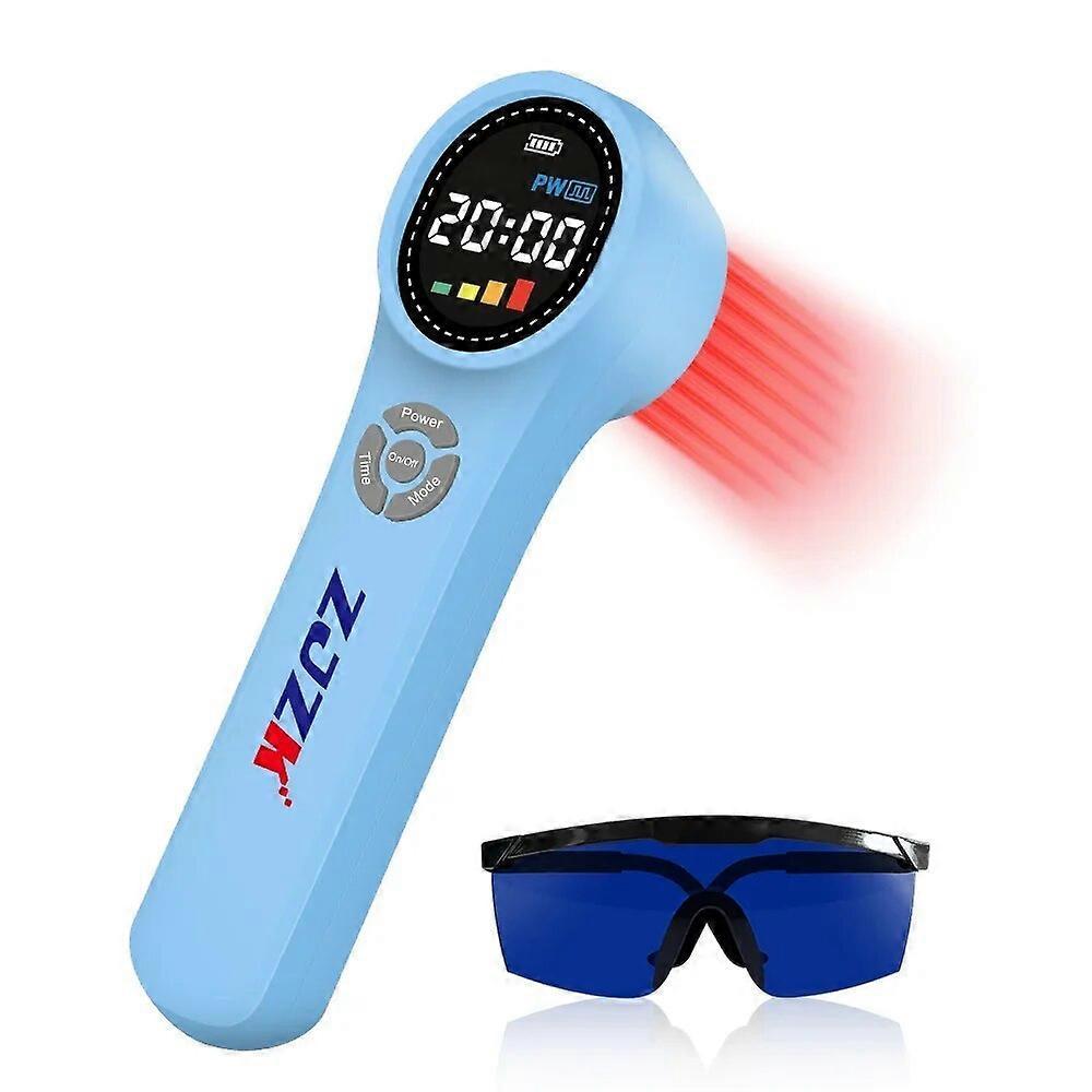 Jimonzi ZJZK 980nm 810nm 660nm Laser Therapy Medical Health Physiotherapy & Rehabilitation Equipment Cats & Dog Pain Tissue Recovery Blue 220V-EU Plug