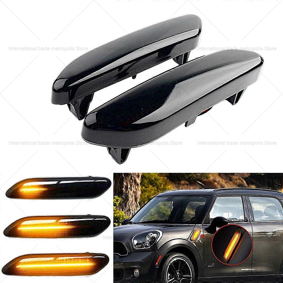 Lahdek For BMW MINI COOPER R60 R61 COUNTRYMAN PACEMAN Dynamic scroll flashing LED Side Marker Indicator Lamp Turn Signal Fender Lights