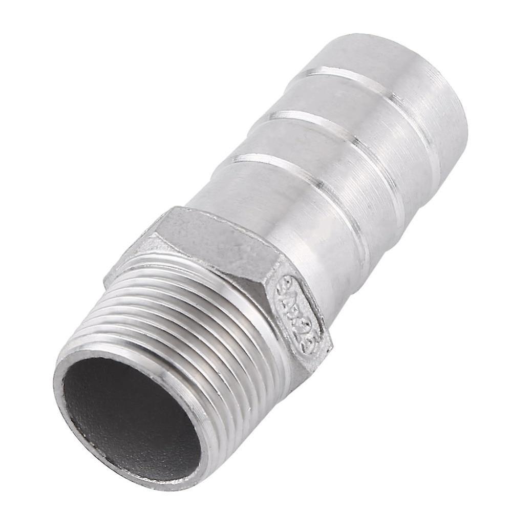 Slowmoose Stainless Steel Male Bsp Thread Pipe, Fitting Barb Hose 19mm / 34"