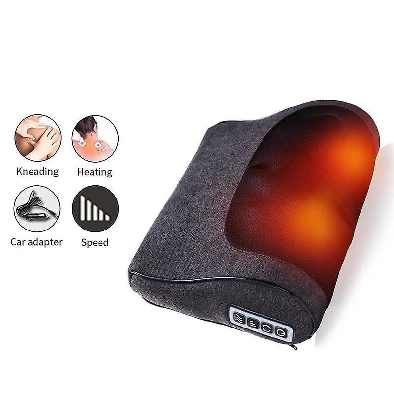 Slowmoose Electric Massage Pillow - Infrared Heating Neck, Shoulder, Back, Body UK