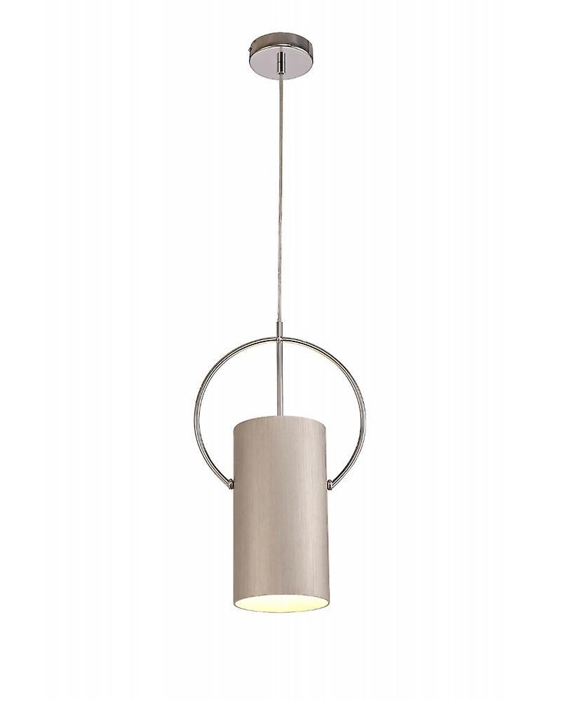 Volani Lucia Single Pendant, 1 X E27, Satin Nickel/polished Chrome