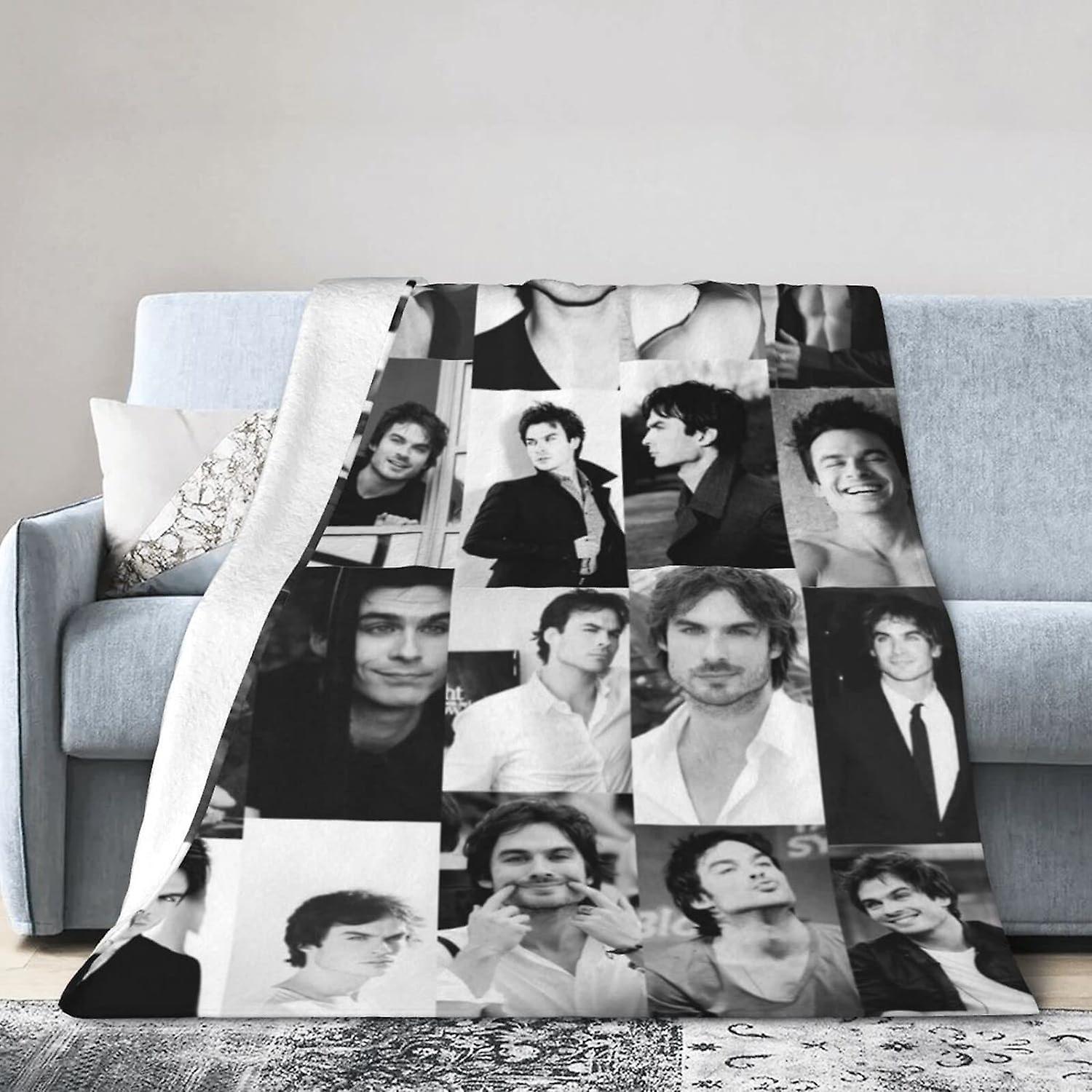 Kerota Ian Damon Somerhalder Salvatore Printed  Lightweight Super Soft Micro Fleece Throw s Fit Couch Bed Living Room Sofa Chair ABD12027 80x60in 2...