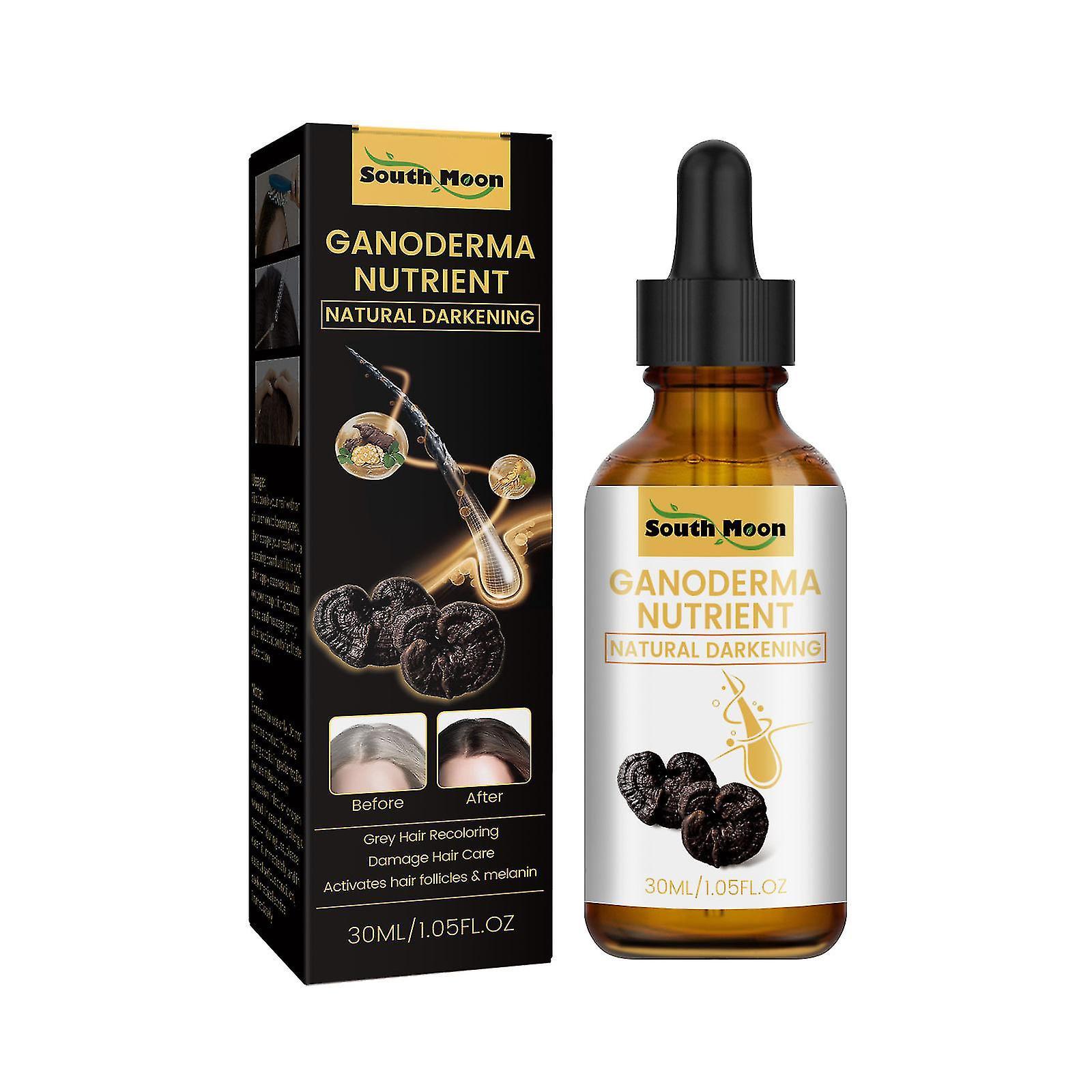 Black Ganoderma Lucidum White To Black Hair-restorer Hair Care Moisturizing Hair Repair Massage Essence - ACGIV