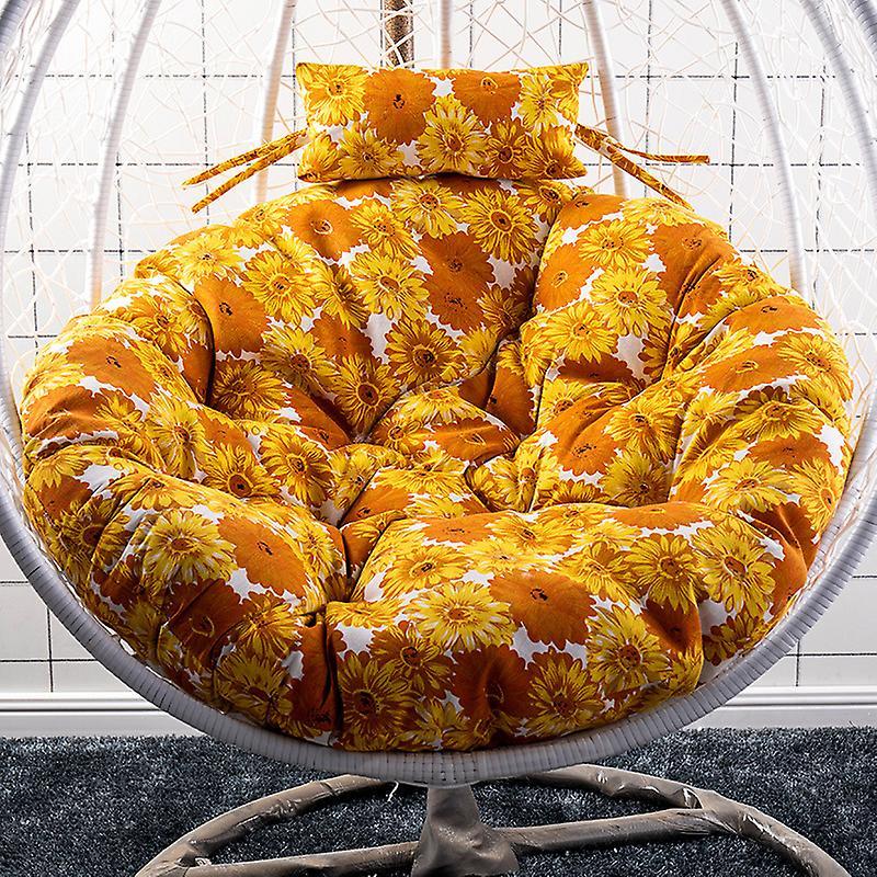 Ajhjn Thicked Papasan Chair Cushion Comfortable Hanging Chair Cushion Hammocks Swing Pad For Indoor(cushion Only Sold) sunflower L