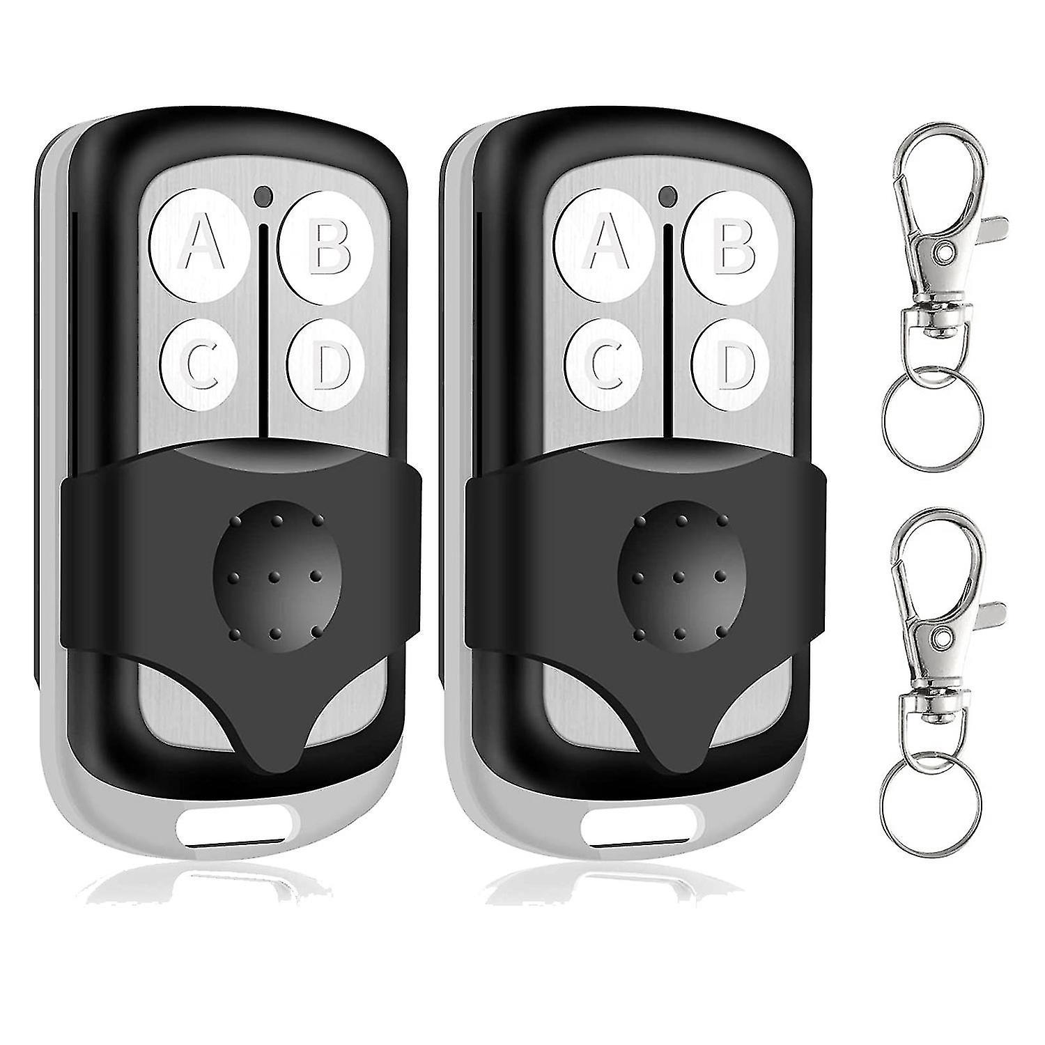 Remote Controls 2 Pcs Garage Door Opener Remote Universal,for Opener,openers With Keychain,4-button