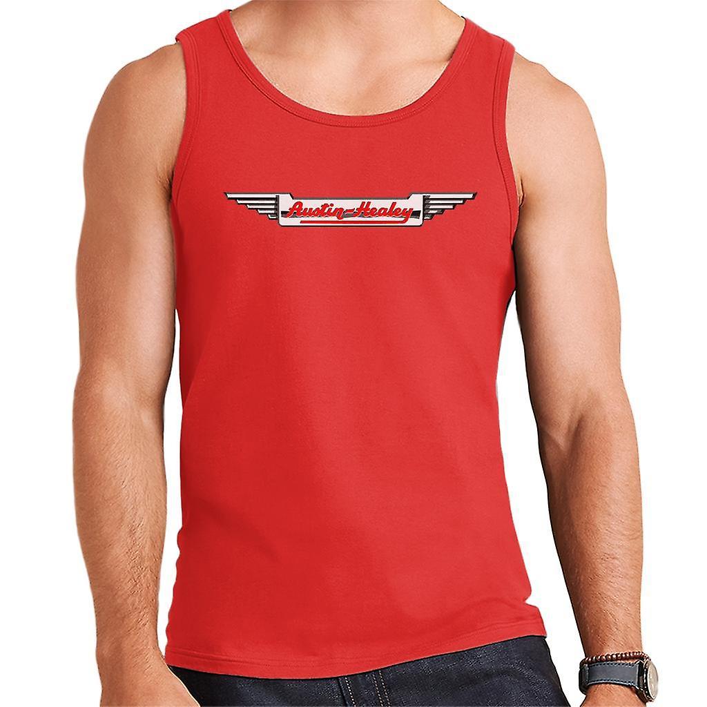 Austin Healey Logo British Motor Heritage Men's Vest Red XX-Large