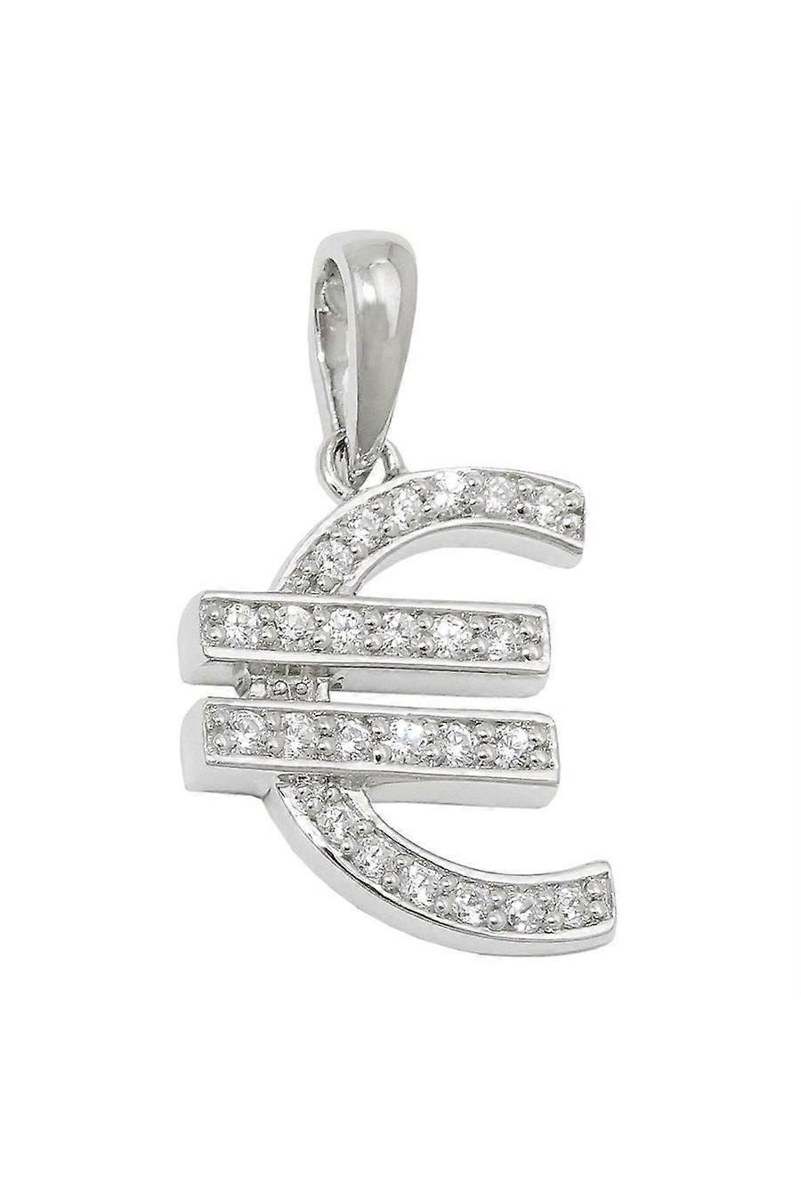 Gallay Pendant Euro Symbol Zirconia Silver 925 - Gl92578