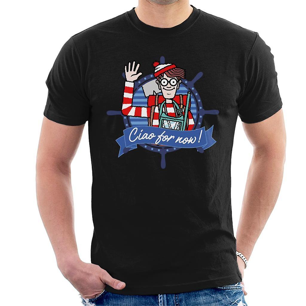 Wheres Wally Where's Wally Ciao For Now Men's T-Shirt Black Small