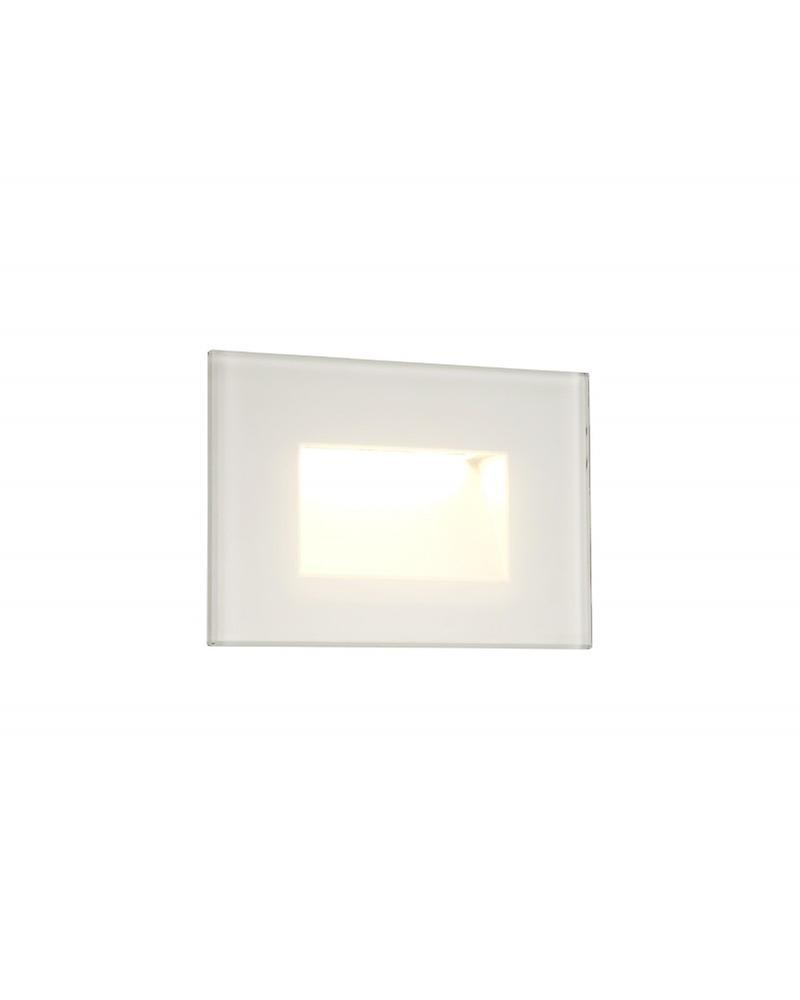 Volani Cobalt Recessed Rectangle Wall Lamp, 3.3w Led, 3000k, 145lm, Ip65, White, 3yrs Warranty