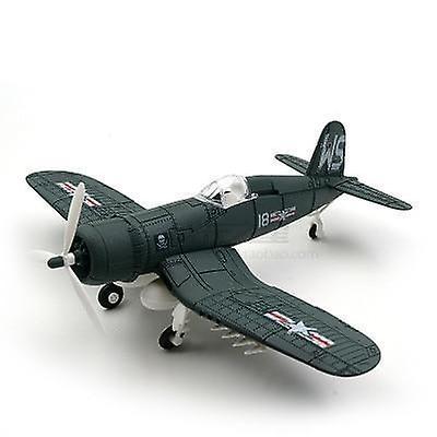 Slowmoose 4d Diy, Fighter Assemble Blocks- Building Military Airplane F4U Dark Green