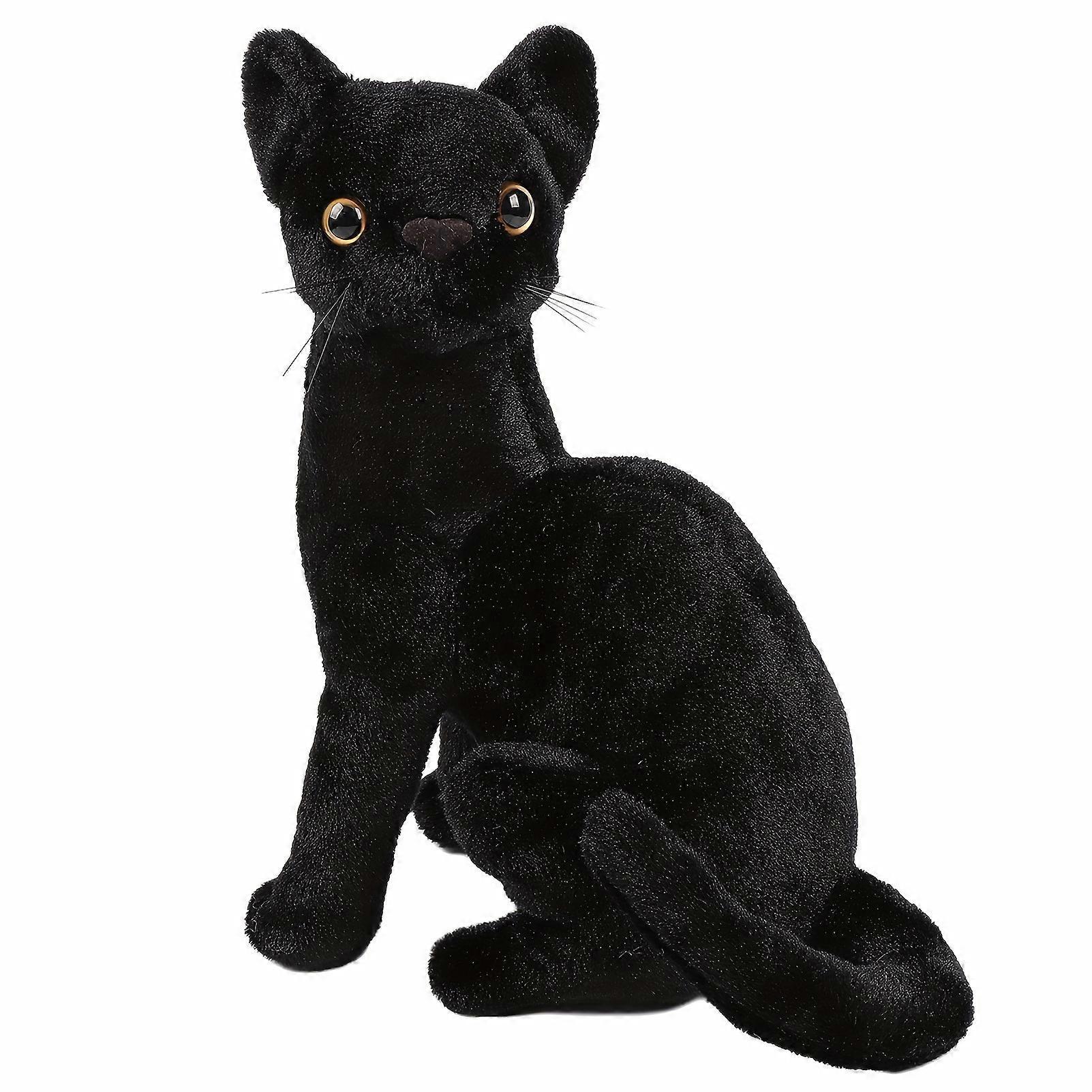 Wiuo Cute Simulated lion, leopard, Snow Leopard Plush toy, Forest Animal doll, Realistic Rag Doll Black Panther