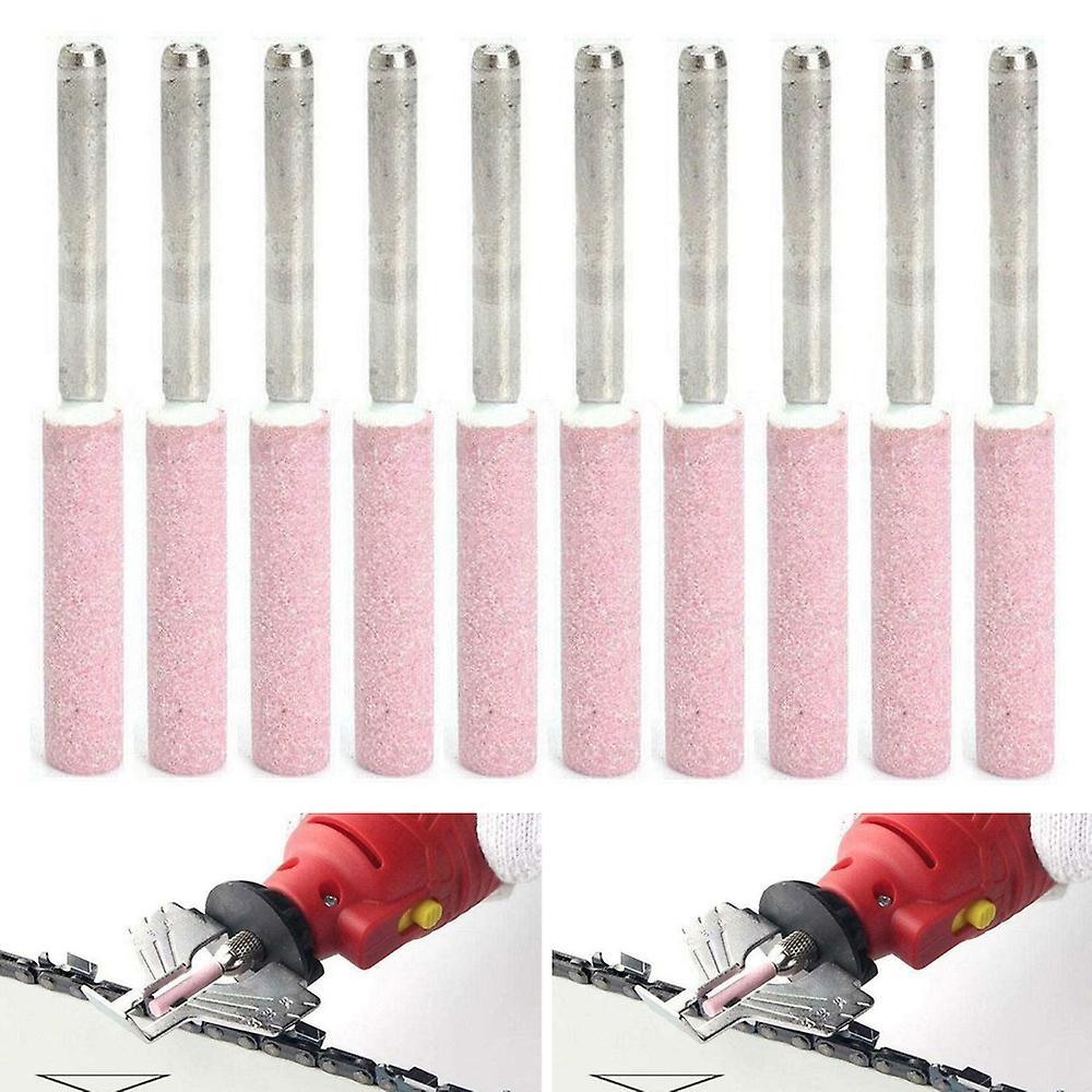 Liltop Chainsaw Sharpener Chainsaw Sharpening Grinding Stone Wheel Head File 10PCS 3*5.5mm