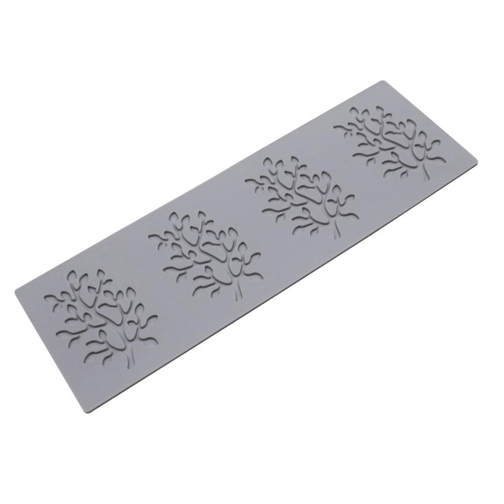 wirlsweal 3D Leaf Coral Pattern Baking Mold Easy Demoulding Chocolate Thin Cake Dessert Silicone Baking Mould Stamping Mat Grey A