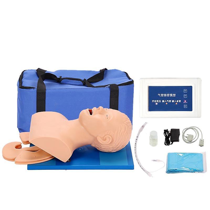 mickcara Human Tracheal Pvc Adult Intubation Manikin Teaching Model Airway Management Trainer Blue