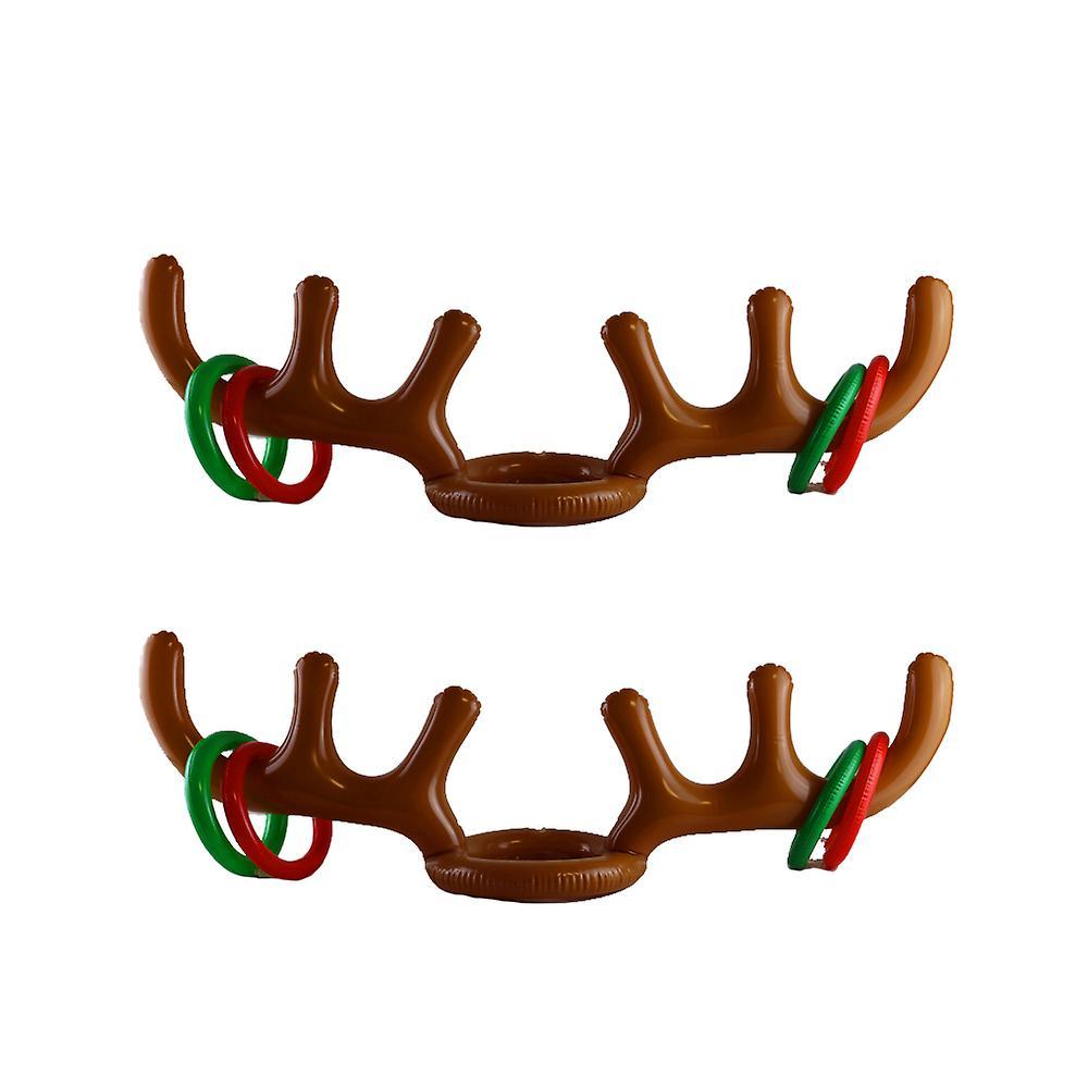 Heytea Reindeer antler throwing game, inflatable ring throwing game, interactive family Christmas party games