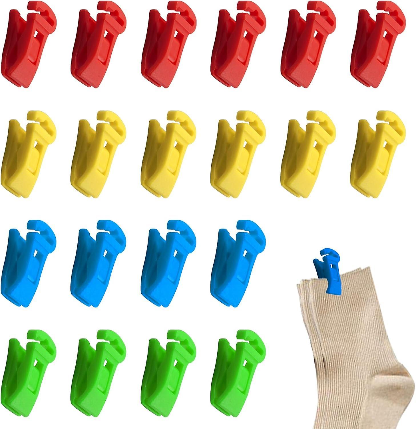 Lyun 36 Mini Sock Laundry Pegs With Small Hook - Sock Clips For Washing And Storage