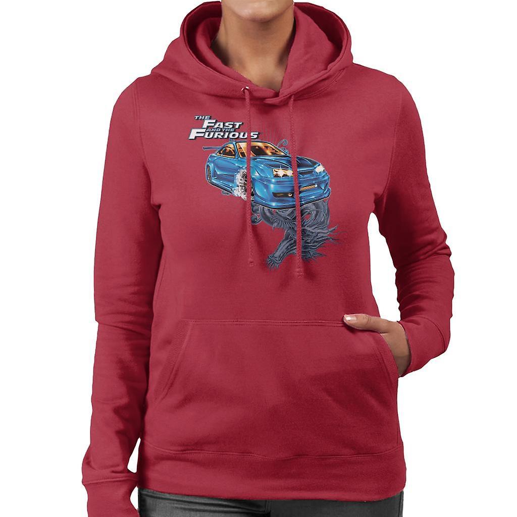 Fast & Furious Fast and Furious Tokyo Drift Dragon Women's Hooded Sweatshirt Cherry Red X-Large