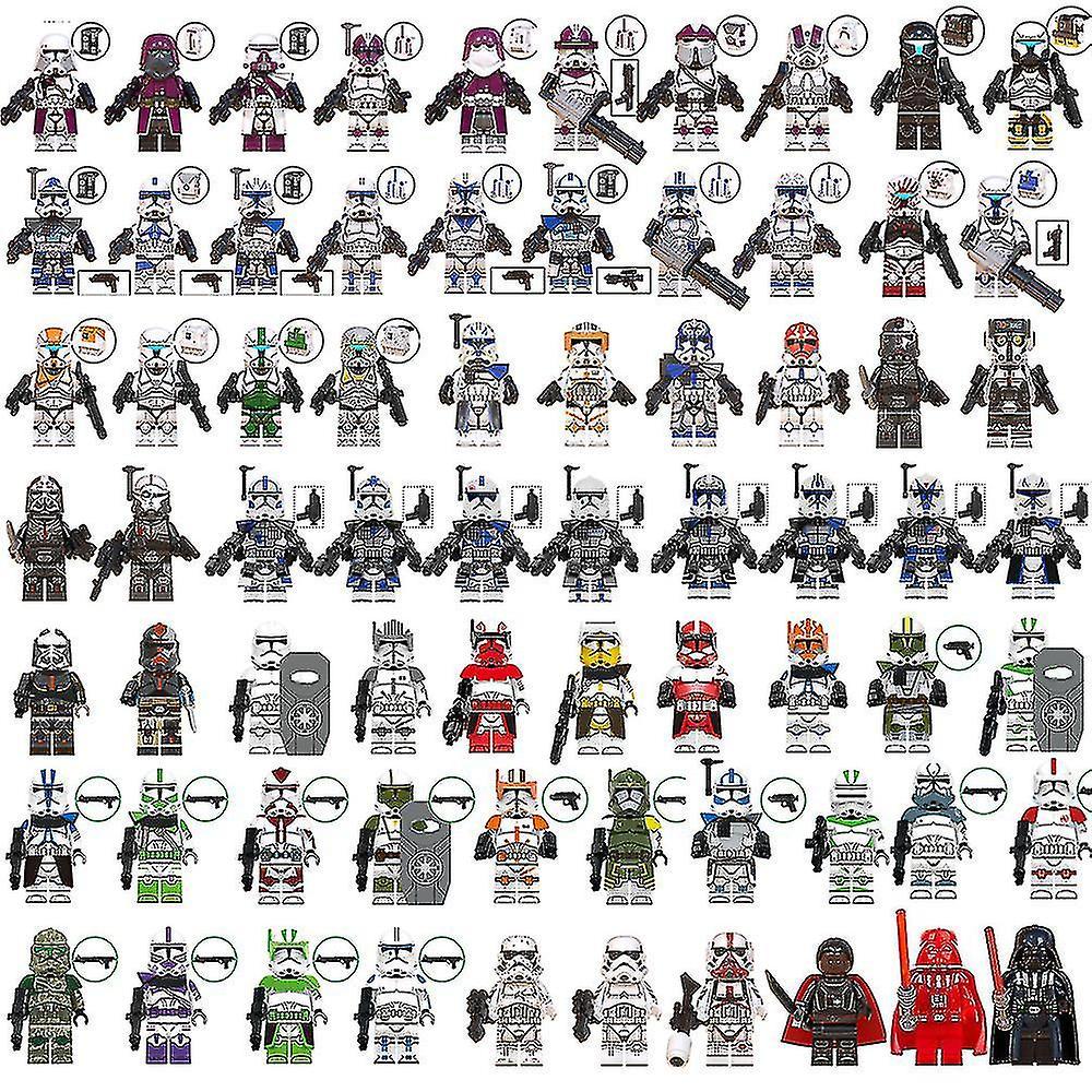 Windo Star Wars 501st Legion 21st Nova Corps Minifigures Battle Set Of 60pcs/70pcs 70Pcs Star War Minifigures