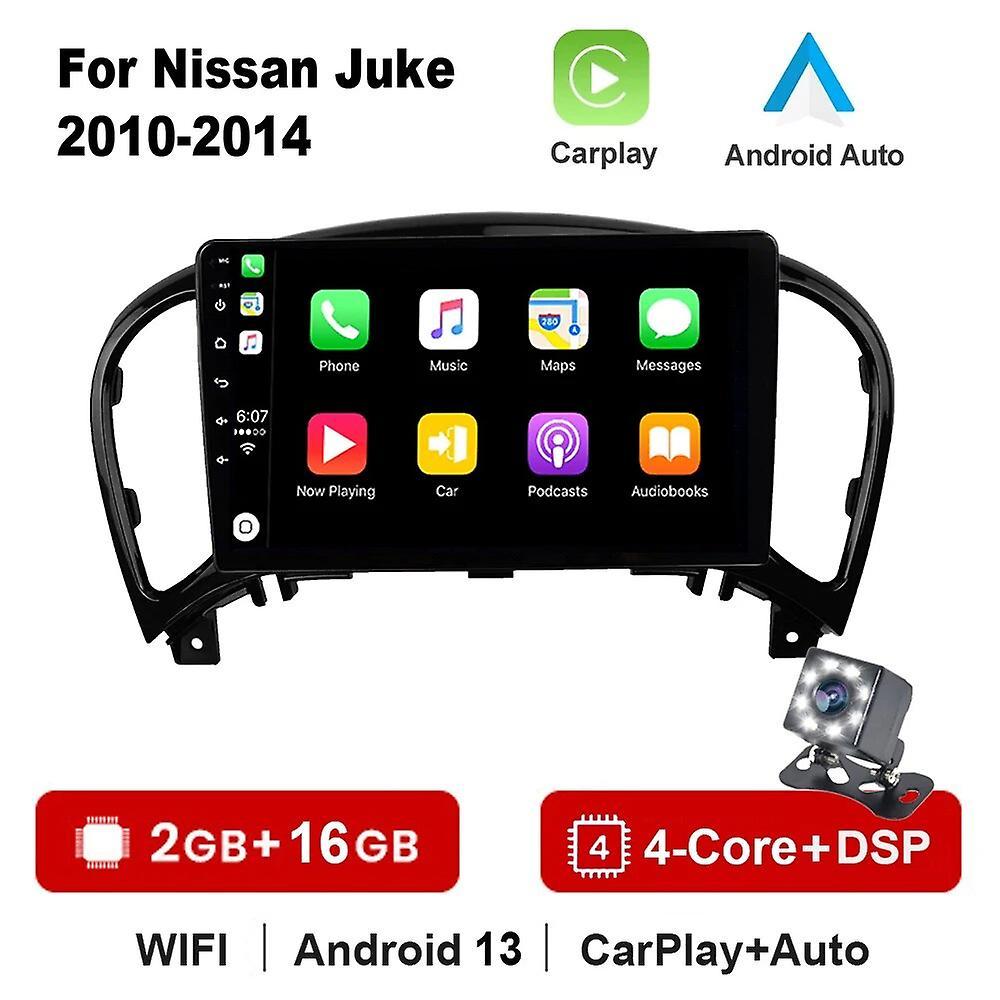 Bicaco Android 13 Car Radio For Nissan Juke Yf15 2010 2011 2012-2014 Carplay 4g Car Multimedia Gps 2 Din  Android Auto Autoradio 2G 16G Carplay