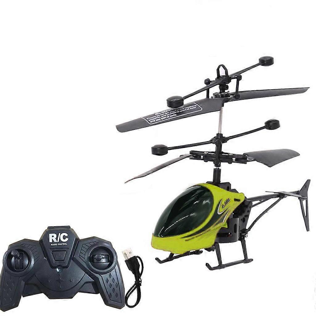 Flye Kids Gift Mini RC Infrared Induction Remote Control RC Toy 2CH Gyro Helicopter RC Drone Yellow