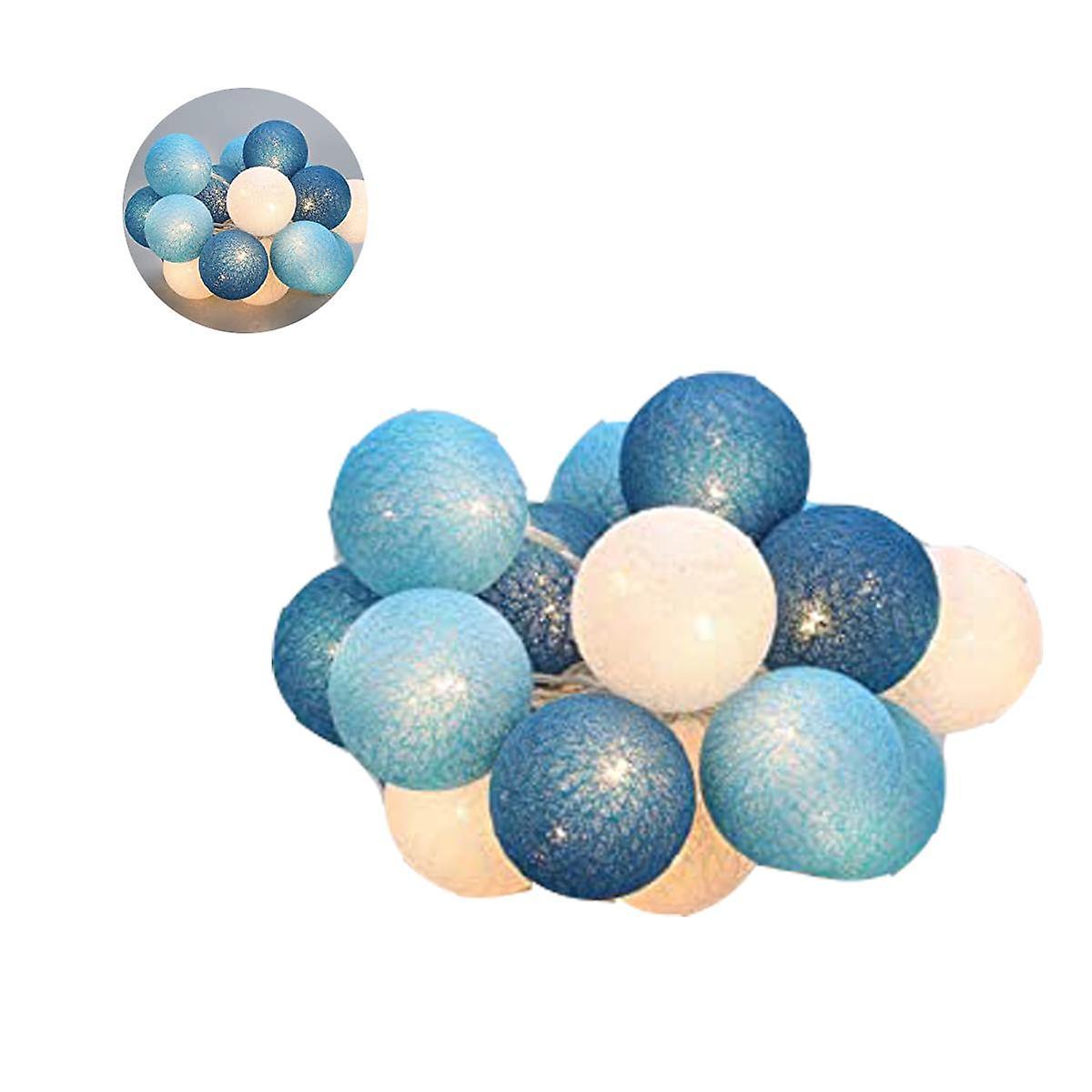 Yeye Cotton Ball String Lights - 3M 20 LED Ball String Lights for Indoor Night Light Decoration such as C