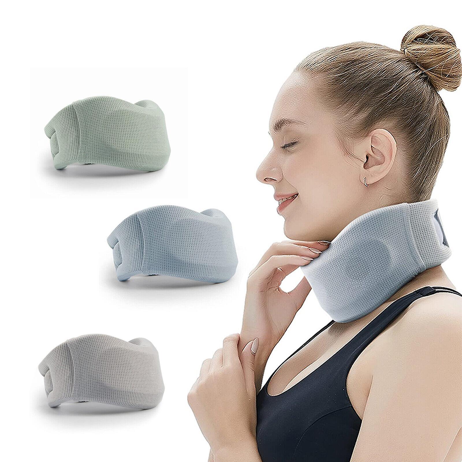 DWSM Neck Brace Collar Cervical Support Traction Pain Relief Device,Soft Neck Support Grey S