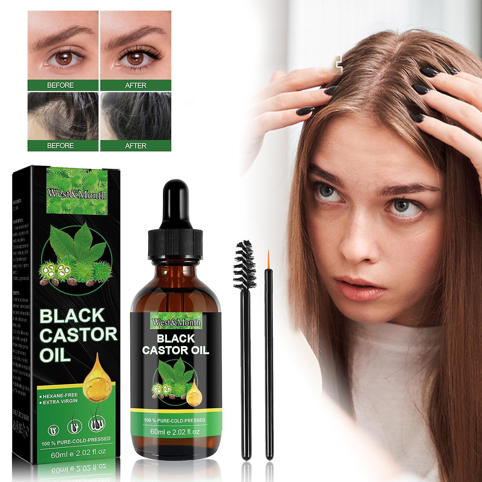 Kakanwo Hair Serum for Hair Growth Jamaica Black Castor Oil, Cold Unrefined Castor Oil, Castor Oil Body Eyelashes And Eyebrows, Black Castor Oil Ha...