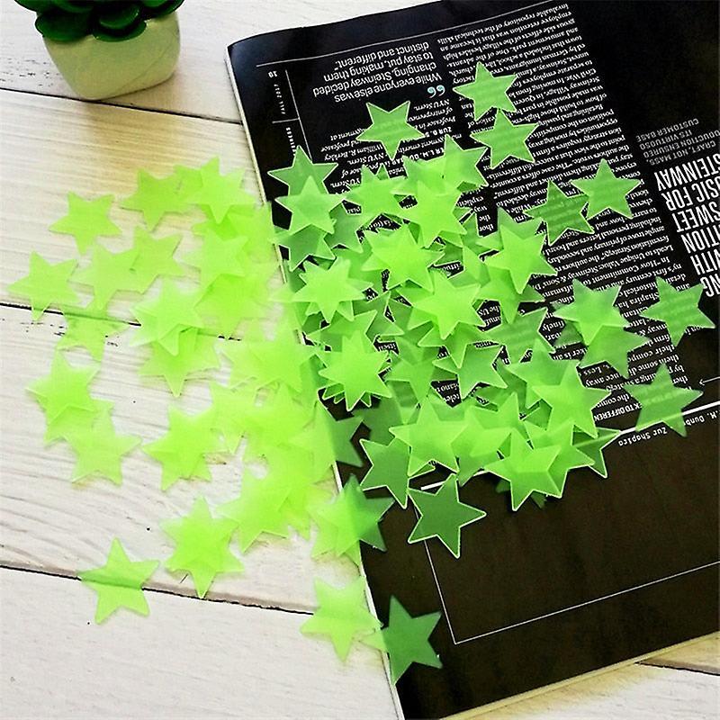 Slowmoose 3cm Luminous Star Stickers - Sofa Fluorescent Painting Toy Green