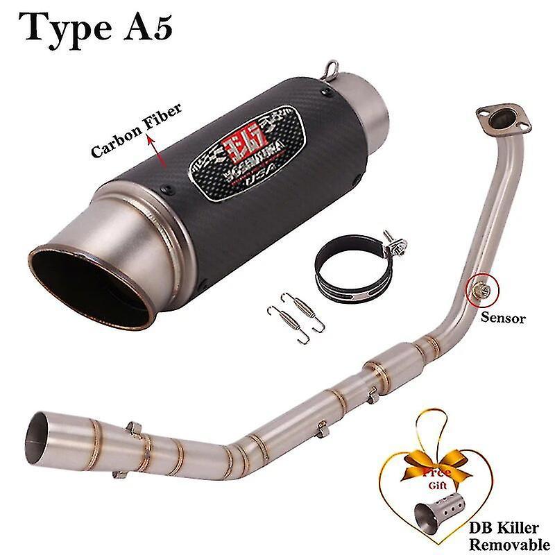 Gunest Full System For Yamaha Xsr125 Xsr 125 2020 - 2022 Motorcycle Exhaust Escape Modify Front Mid Link Pipe Db Killer Scooter Muffler Type A5