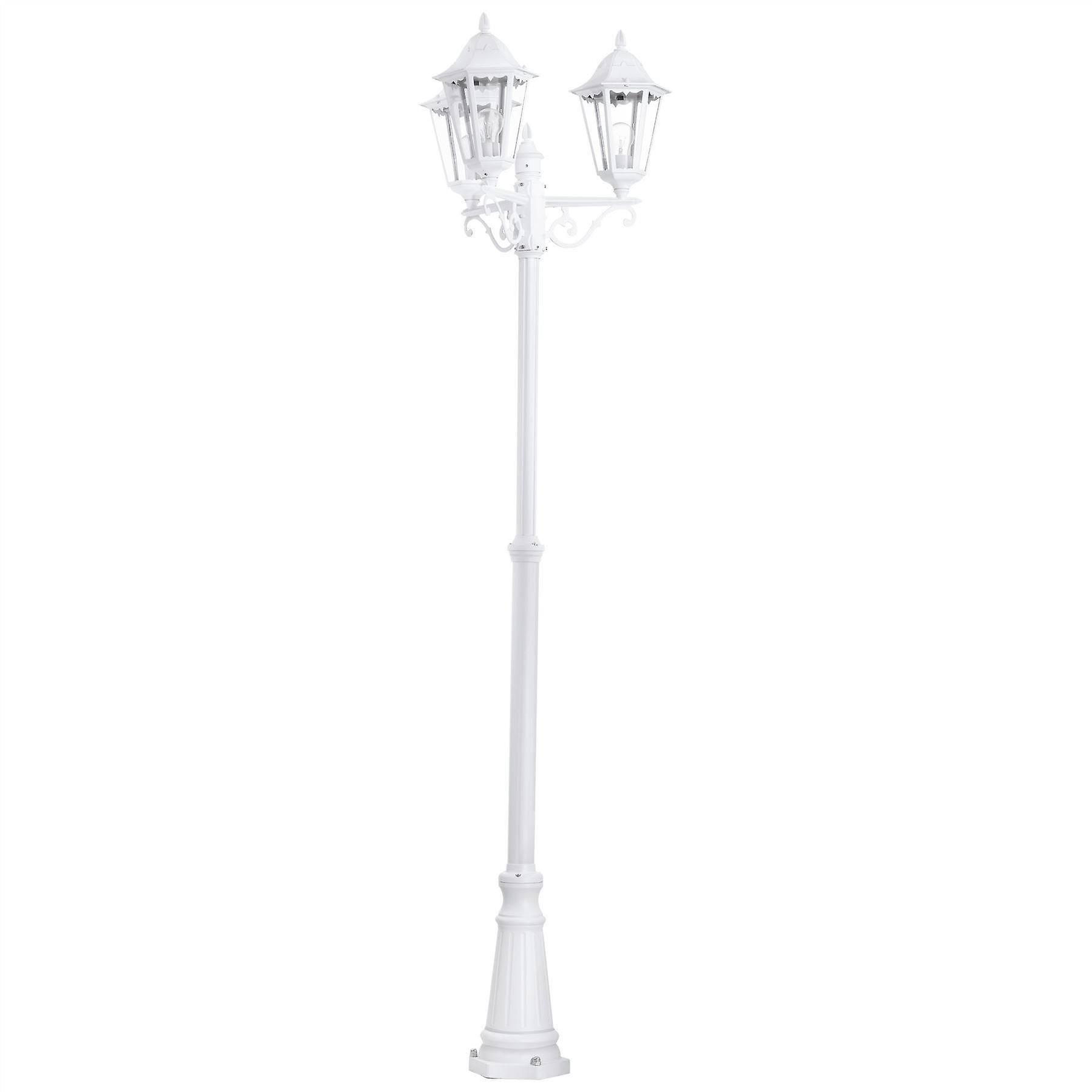 Eglo Lighting Navedo 3 Light Outdoor Triple Lamp Post White IP44, E27