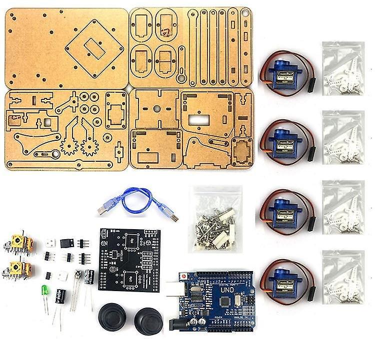 Slowmoose 4 Dof Acrylic Robot Arm For Arduino Robotic Gripper Claw With Sg90 Servos Full set