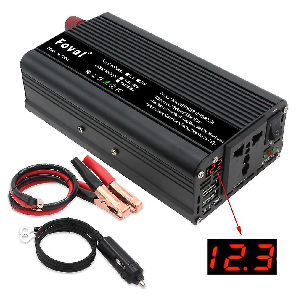 Slowmoose Dual Usb 2000w Watt Dc 12v To Ac 220v Portable Car Power Inverter Charger,