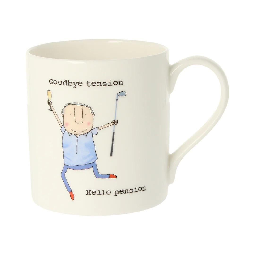 Mclaggan Rosie Made A Thing Goodbye Tension Hello Pension Gift Mug