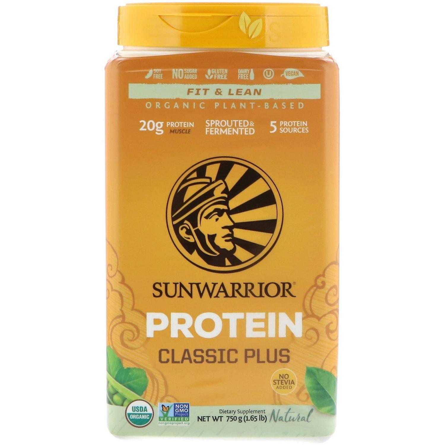 Sunwarrior, Classic Plus Protein, Organic Plant Based, Natural, 1.65 lb (750 g)