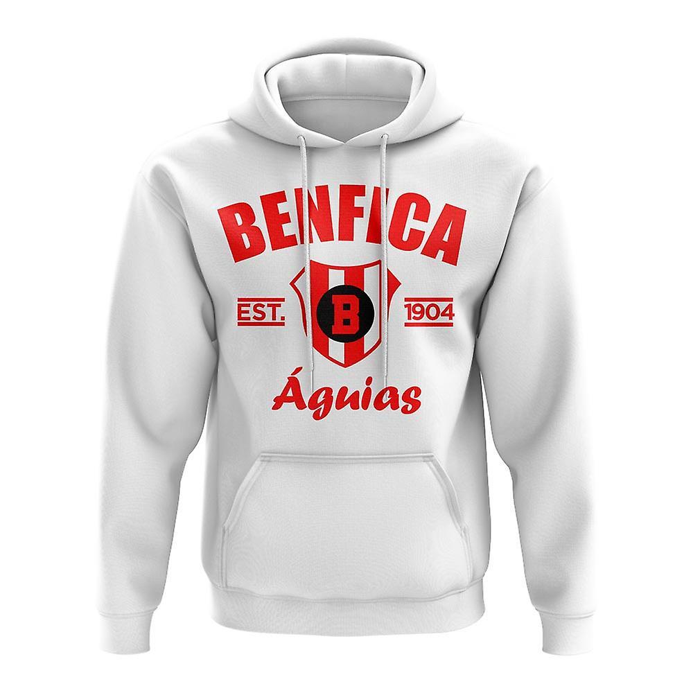 UKSoccerShop Benfica Established Hoody (White) MB (7-8 Years)