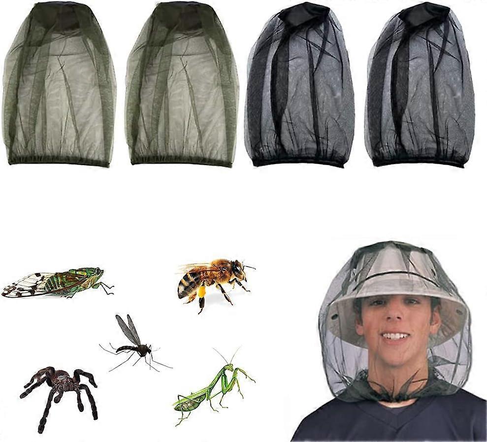 Essddxj 4 pack face mosquito net head mosquito protection cover mosquito head