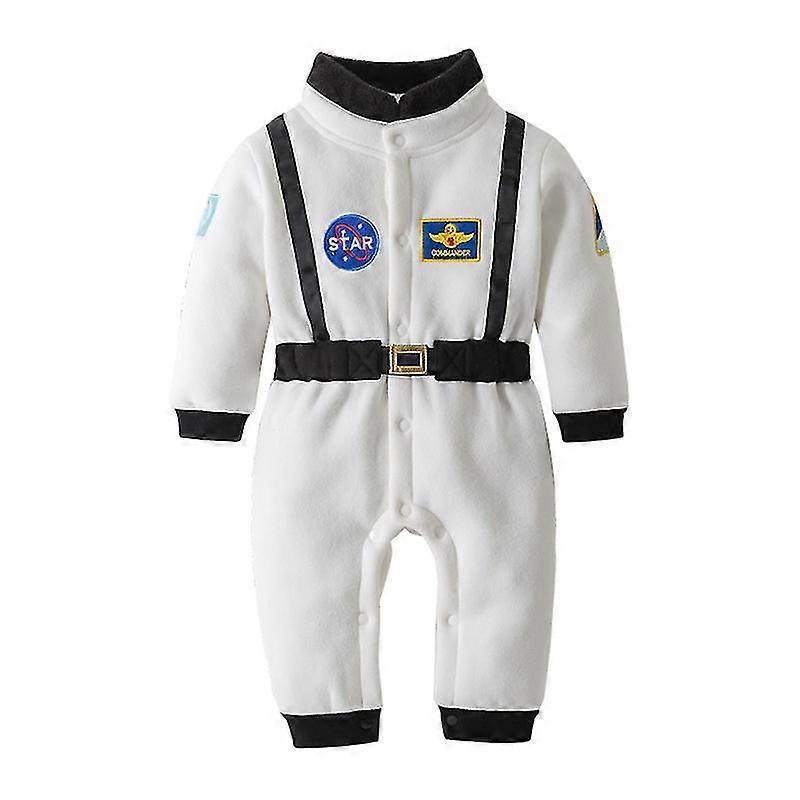 Sssxv Umorden Astronaut Costume Space Suit Rompers For Baby Boys Toddler Infant Halloween Christmas Birthday Party Cosplay Fancy Dress White 90 (12...