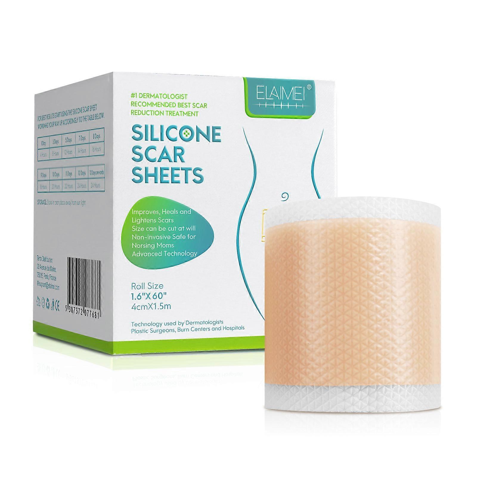 Uta Medical Soft Silicone Tape For Scar Removal, Tear Off Silicone Tape Roll For Hypertrophic Scars And Keloids Induced By Surgery, Painless Remova...