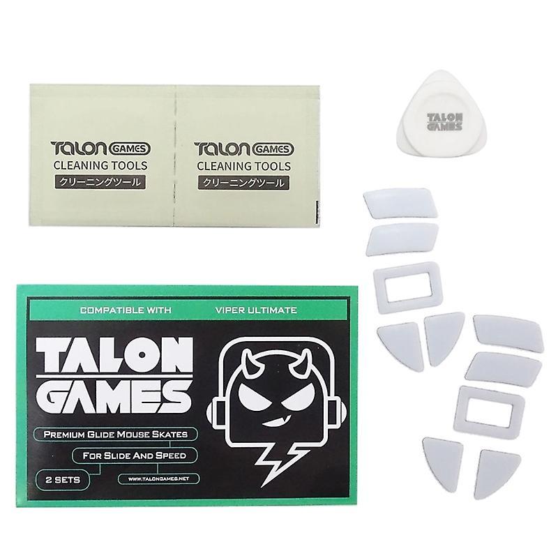 unbrand 2sets/pack Talongames Custom Curved Edge Mouse Skates Mouse Feet For Razer Viper Ultimate Gaming White Mouse Glides