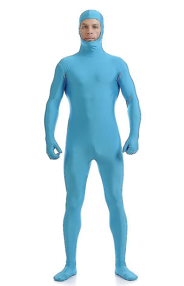 Cryin New Adult Full Body Zentai Suit Costume For Halloween Men Second Skin Tight Suits Spandex Nylon Bodysuit Cosplay Costumes Colour 2 L