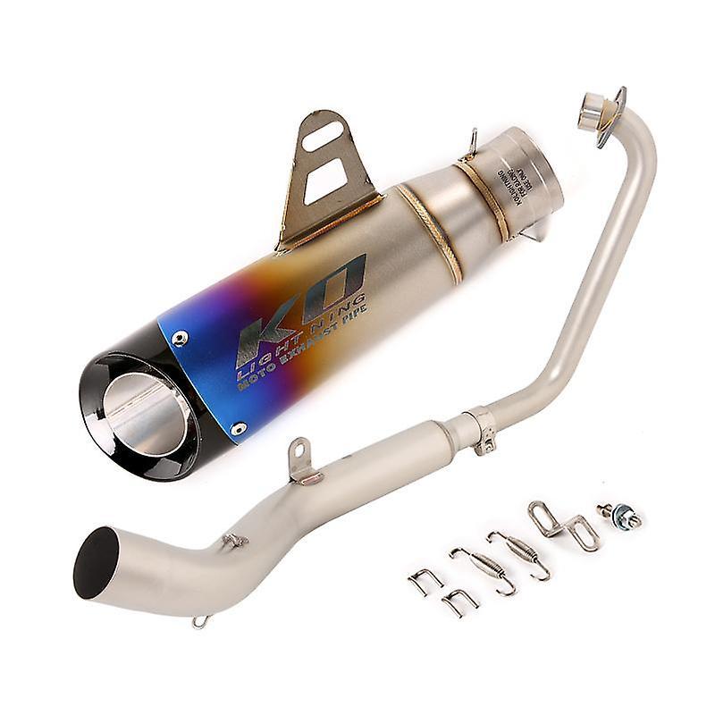 Arysieer Exhaust System For Zontes Zt125 U1 Zt125 G1 21-22 Slip On Motorcycle Exhaust Front Link Pipe Connect 51mm Muffler Not Db Killer Red